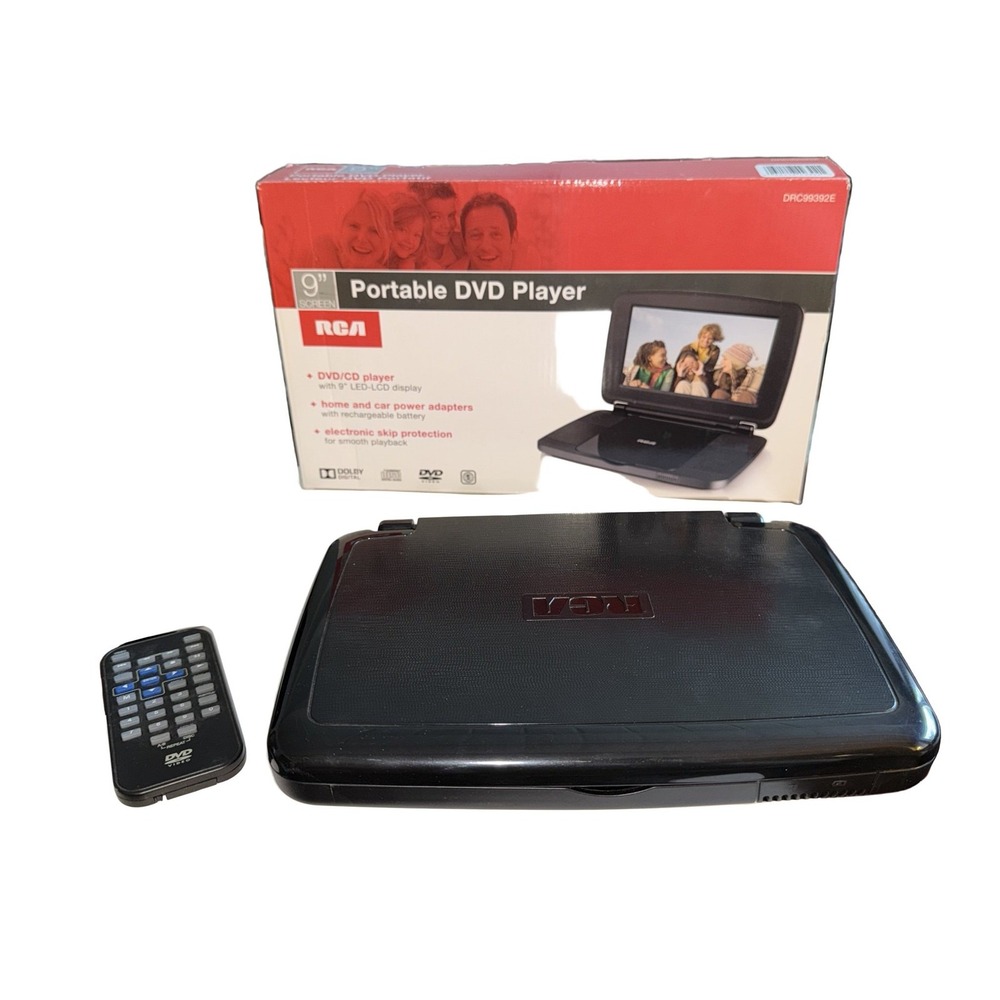 RCA DRC99392E 9 Inch Portable DVD Player Black with Remote and Box